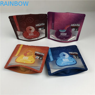 Servicio profesional Bolsas impresas digitalmente con impresión de acabado brillante / mate Bolsas de Mylar comestibles gomosas