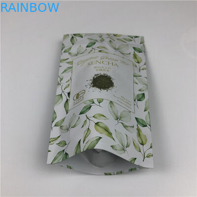 Bolsas de impresión digital personalizadas Logotipo de oro metálico Bolsas de embalaje de té