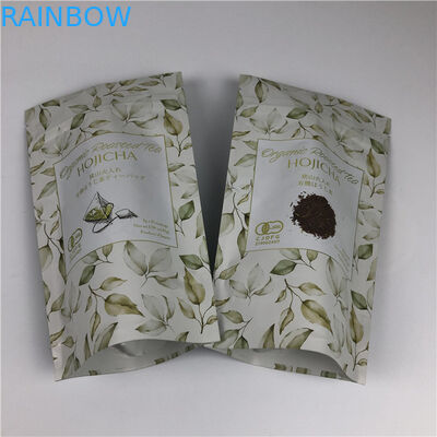 Bolsas de impresión digital personalizadas Logotipo de oro metálico Bolsas de embalaje de té