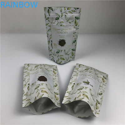Bolsas de impresión digital personalizadas Logotipo de oro metálico Bolsas de embalaje de té