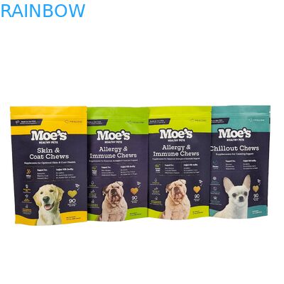 Logotipo personalizado Impreso biodegradable 100% embalaje en bolsas reutilizables bolsas de plástico para levantarse bolsas de plástico con ziplock