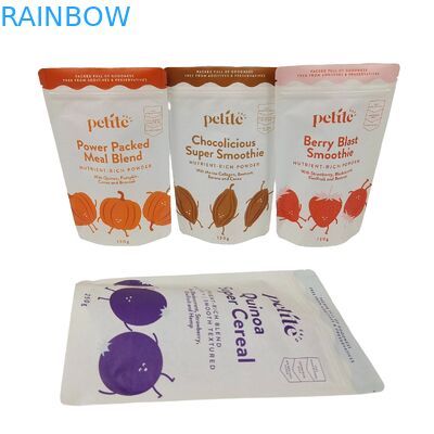 Bolsas de pie biodegradables con logotipo de cierre de cremallera personalizado Impreso Bolsa de muñecos para embalaje de café y té Bolsas de alimentos