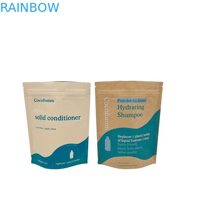 Bolsas de papel Kraft con cerradura con cremallera Bolsas de embalaje comestibles