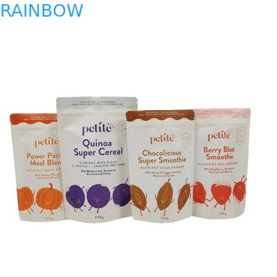 Bolsas de papel Kraft con cerradura con cremallera Bolsas de embalaje comestibles