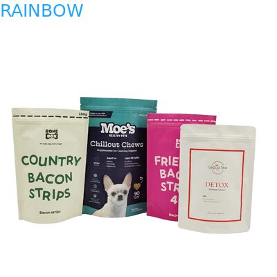 Bolsa de papel kraft de nuevo cierre de venta al por mayor Diseño personalizado Bolsas de pie 100% biodegradables Bolsa de papel de peluche con bolsas de cerradura con cremallera