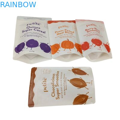 Bolsas biodegradables de aluminio de calibre alimenticio de calificación alimenticia de grano de café de té de nuez de merienda