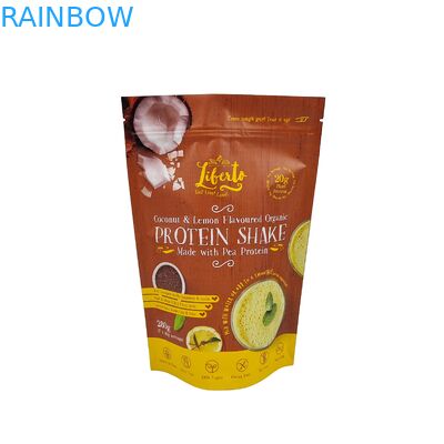 Bolsas de plástico de papel de aluminio impreso por encargo para embalaje en polvo Bolsas de plástico con cierre por cierre