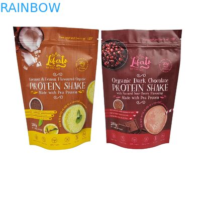 Logotipo personalizado Impreso Bolsas de plástico reciclables Envases de alimentos para bocadillos con nueces Bolsa de cremallera