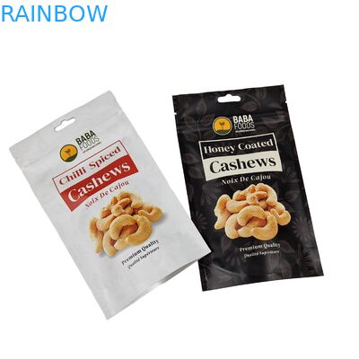 250g 500g Cashew Nut Doypack de aluminio con cerradura de plástico Embalaje con cerradura de bolso para bocadillos