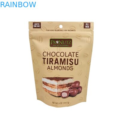 Heal Sellado de buena calidad Bolsas de chocolate de plástico re-sellables personalizadas Embalaje de alimentos Bolsa de cremallera de pie