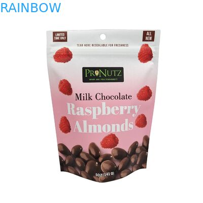 Envases de material de grado alimenticio Matt Diseño personalizado Bolsas de pie Bolsas de plástico de cerradura