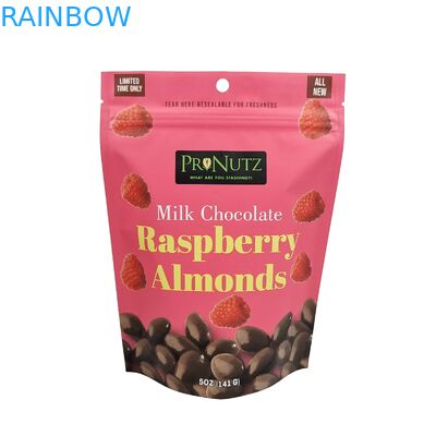 Bolsas Ziplock Mylar con ventana transparente para nuez de anacardos Bolsa de cerradura de plástico de cerradura de plástico