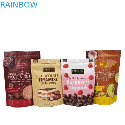 Bolsas Ziplock Mylar con ventana transparente para nuez de anacardos Bolsa de cerradura de plástico de cerradura de plástico