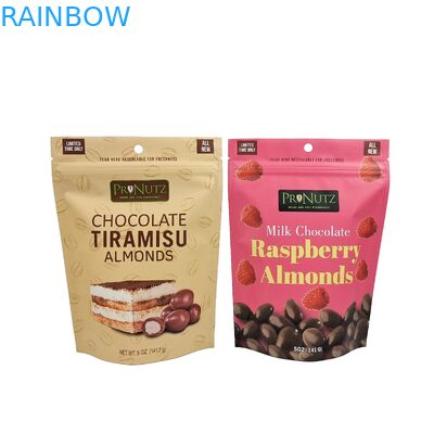 Bolsa de plástico recargable de chocolate Bolsa de aluminio Bolsa de bolsas de caju Bolsa de cerradura