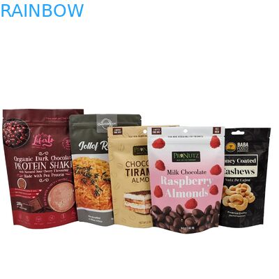 Bolsa de plástico recargable de chocolate Bolsa de aluminio Bolsa de bolsas de caju Bolsa de cerradura