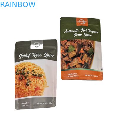 Embalaje de alimentos de papel de aluminio de plástico Embalaje de bocadillos reabribles personalizados Bolso de pie con cremallera