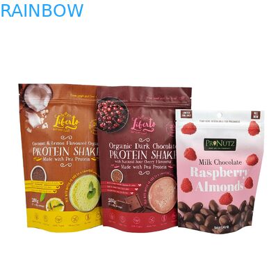 Bolsa de cerradura de grado alimenticio de nuez de caju Bolsa de cerradura de plástico de papel de aluminio de pie Bolsa de cerradura de Mylar