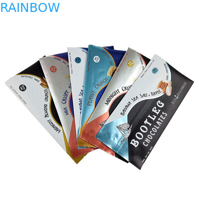 Impreso a medida Sellado térmico trasero Bolsa de papel lateral de sello trasero Bolsa de almohada holográfica fácil de rasgar