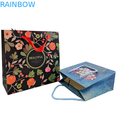 Impresión de logotipo personalizado Embalaje de papel Kraft reutilizable con mango Embalaje de papel Kraft Bolsa de regalo