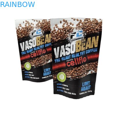 Impresión personalizada MOQ pequeño Envases de muestras de café de pie Envases de papel de aluminio a prueba de olor