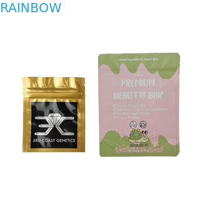 Finish Brillante Ventana delantera Bolso Mylar para Caramelo Flor Bolso de cierre de cerradura A prueba de olor Bolso de pie