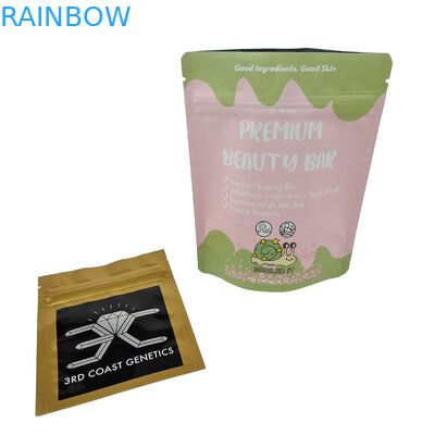 Finish Brillante Ventana delantera Bolso Mylar para Caramelo Flor Bolso de cierre de cerradura A prueba de olor Bolso de pie