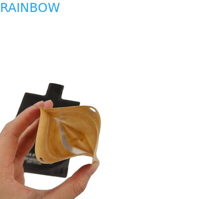 Bolsas de sello de papel metálico plano y a prueba de olor Bolsas de sello de Mylar Heal Bolsa de textura de ventana helada con agujero de suspensión Bolsa de sello de tres lados