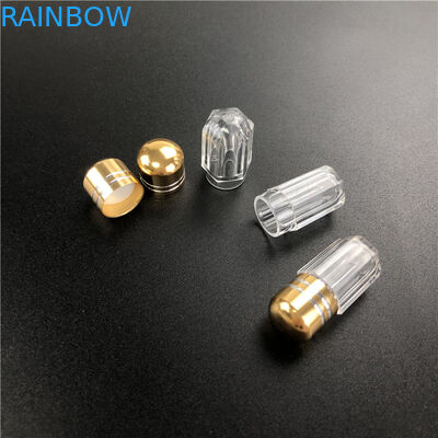 Contenedor de medicina plástica de estilo octógono con boquilla de metal para píldoras de mejora masculina.