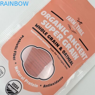 Logotipo personalizado Embalaje de alimentos A prueba de olor Zip Sello automático Bolsas para levantarse Matt Finish Efecto metálico Impreso Zippe para levantarse