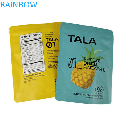 Impresión personalizada de plástico Stand Up Snack Mango Piña Frutas secas Bolsas de Mylar vuelva a cerrarse