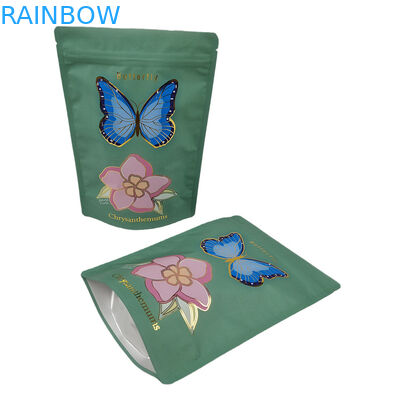 Bolsas de Mylar de tacto suave de fábrica con puntos UV personalizadas de bolsas de Mylar reabribles para polvo de especias