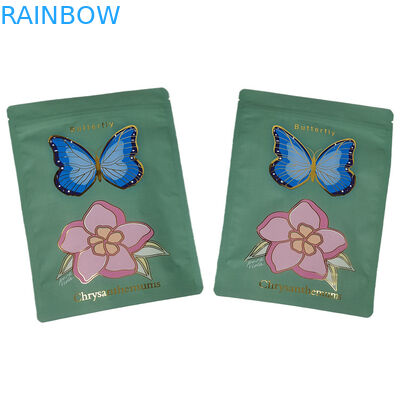 Bolsas de Mylar de tacto suave de fábrica con puntos UV personalizadas de bolsas de Mylar reabribles para polvo de especias