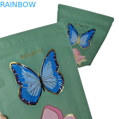 Bolsas de Mylar de tacto suave de fábrica con puntos UV personalizadas de bolsas de Mylar reabribles para polvo de especias