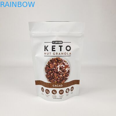 Logotipo de papel de aluminio impreso a medida Embalaje comestible de grado alimenticio Reabre olor a prueba de humedad bolso de pie