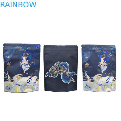 Bolsas a prueba de olor impresas a medida con logotipo Bolsa de cremallera de papel de aluminio con impresión UV