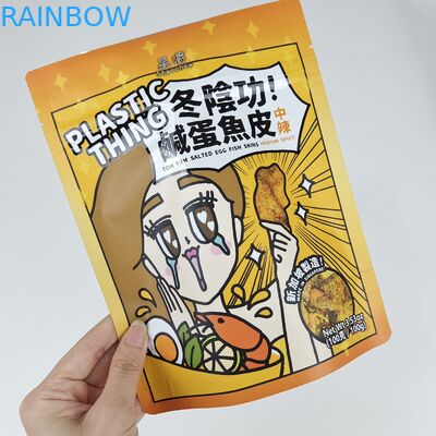 Logotipo personalizado Impreso Reclamado de aluminio con cierre de cremallera Bolsas de pie para comida Bocadillos Bolsas de embalaje de caramelos