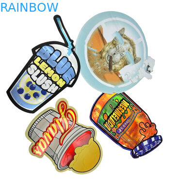 Reciclado especial en forma personalizada 7 14 28g gomas de aluminio a prueba de niños caramelo bolsa Mylar