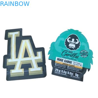 Bolsa de toque suave impresa a medida 3.5g Bolsas Mylar Impresas digitales Holográfico Dibujado Mylar ZiplockBag