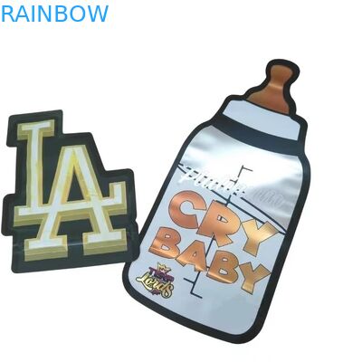 Impresión personalizada 3.5g Bolsas de Mylar de corte a presión Bolsas irregulares con cierre de cerradura círculo Mylar Soft Touch Bolsas de plástico para alimentos dulces