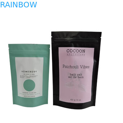 Cerradura con cremallera reciclable Bolsa de aluminio para el cuerpo Desinfección del cuerpo Disfrute del spa Baño de baño remojo Sal de mar Embalaje de plástico biodegradable