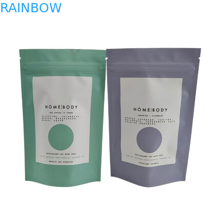 Cerradura con cremallera reciclable Bolsa de aluminio para el cuerpo Desinfección del cuerpo Disfrute del spa Baño de baño remojo Sal de mar Embalaje de plástico biodegradable