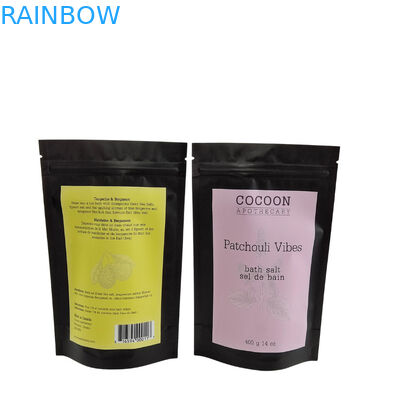 Spa Baño Soak Scrub Bolsa de embalaje de sal Bolsa de plástico de cremallera de sopón de sal marina Bolsas de embalaje de productos de baño