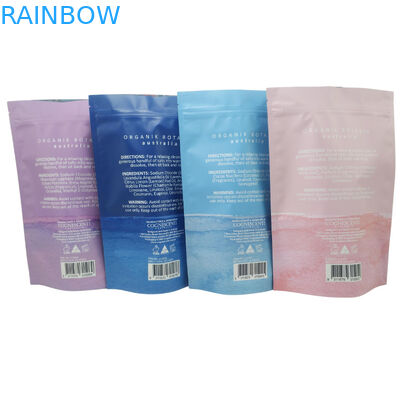 Spa Baño Soak Scrub Bolsa de embalaje de sal Bolsa de plástico de cremallera de sopón de sal marina Bolsas de embalaje de productos de baño