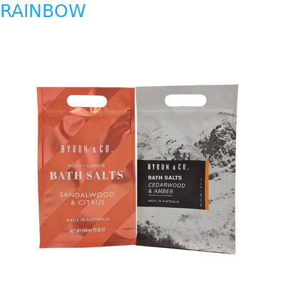 Spa Baño Soak Scrub Bolsa de embalaje de sal Bolsa de plástico de cremallera de sopón de sal marina Bolsas de embalaje de productos de baño