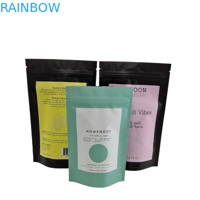 Impresión de logotipo personalizado Bolsa de cierre de cremallera Cuerpo de exfoliante bomba de baño de jabón Embalaje Bolsa de papel de aluminio Bolsa de plástico cierre de cremallera Bolsas de sal de baño