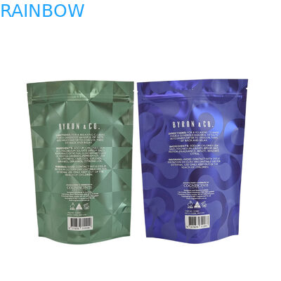 Matte Oem Impresión personalizada Sal de baño Embalaje Cerradura con cremallera Sal de baño exfoliante de cuerpo Bolso de embalaje bolsas de embalaje bolsas de levantamiento