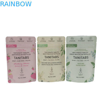 Bolsas para el embalaje de alimentos biodegradables de plástico vertical con cremallera de aluminio envasado de papel personalizado bolsas mate biodegradable