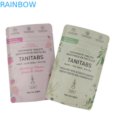 Bolsas para el embalaje de alimentos biodegradables de plástico vertical con cremallera de aluminio envasado de papel personalizado bolsas mate biodegradable