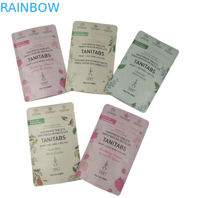 Impresión de marca personalizada Compostable de grado alimenticio polietileno biodegradable de papel Kraft Stand Up Pouch Mylar Bolsas de cerradura