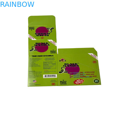 Envases de píldoras sexuales Black Mambar Pantera Negra Envases de tarjetas con ampollas